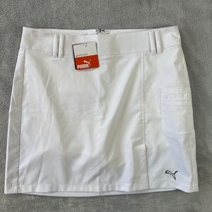 PUMA Golf Skort A Line White Sports Athletic Skirt Preppy sz 6 NWT